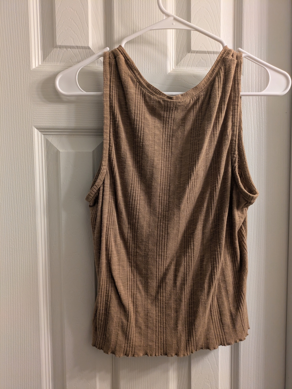 Universal Thread Ribbed Button-Front Tank Top - Brown - Picture 2 of 3